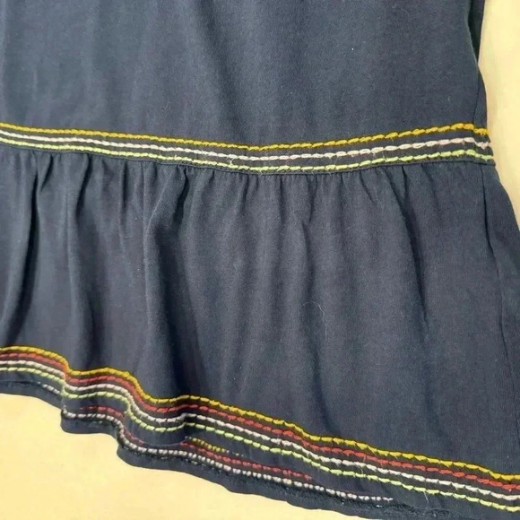 Maeve Anthropologie Chamonix Embroidered Swing Top Size XS Navy Blue - Picture 4 of 9